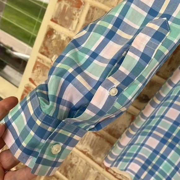 Croft & Barrow Blue Plaid Button Down Shirt - Picture 5 of 11
